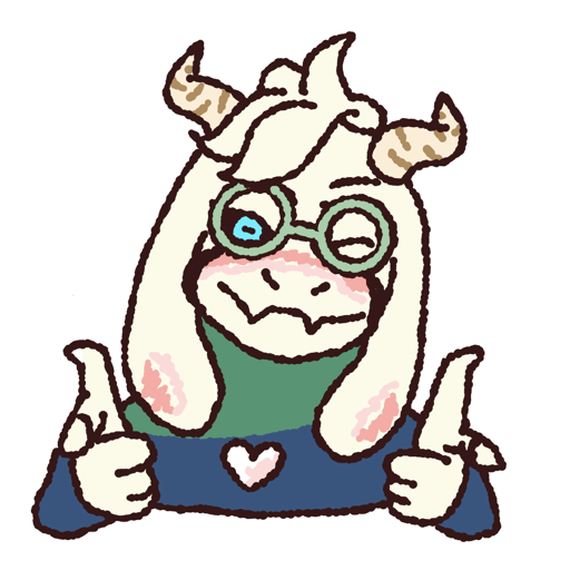 Asriel giving you finger guns